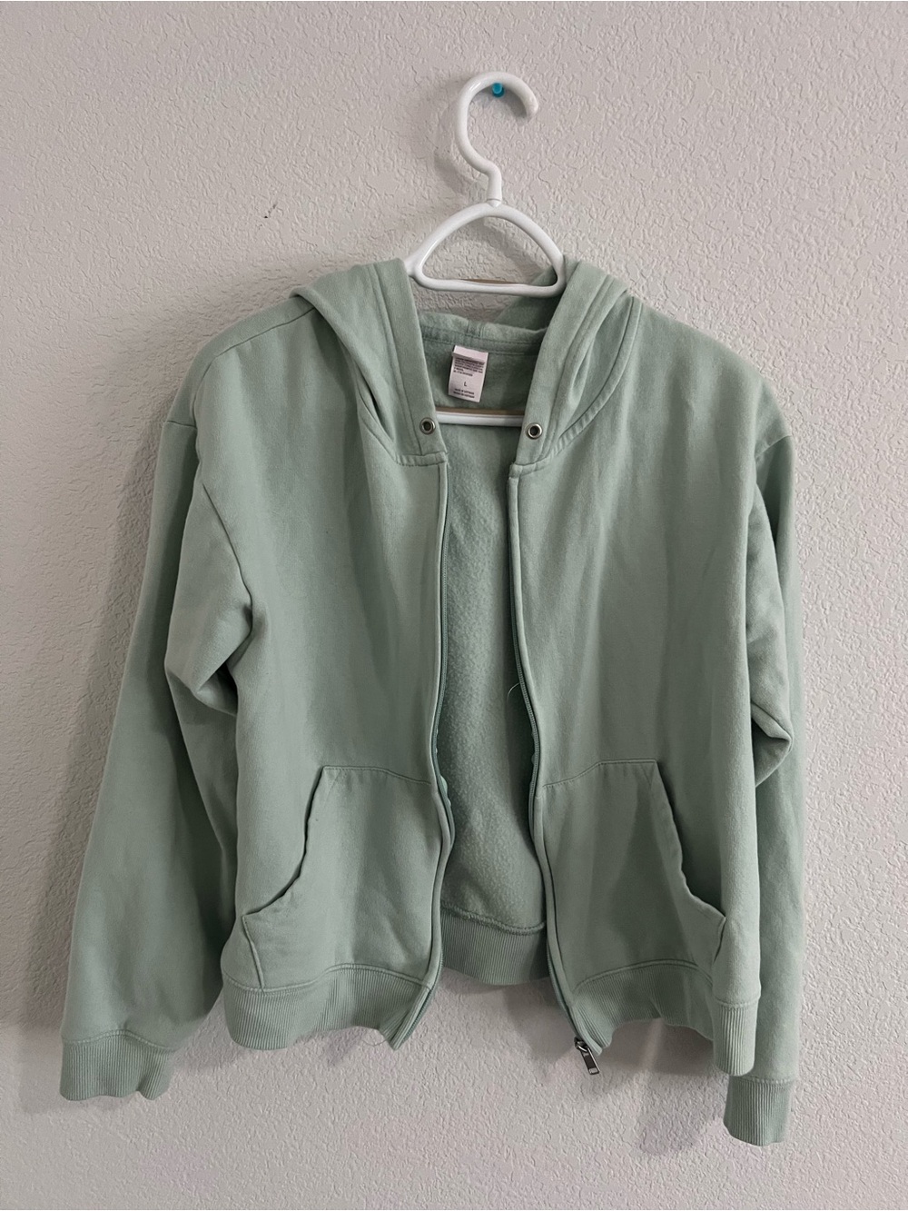 Light Sage Green Zip-Up Hoodie set